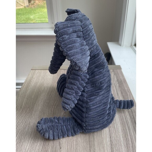 Jellycat Blue Cordy Roy Elephant 15” Plush Corduroy Lovey Stuffed Animal EUC - Picture 4 of 9